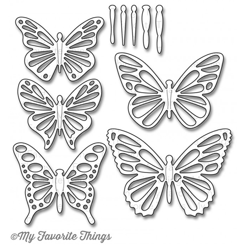 Die-namics- Flutter of Butterflies - Lace